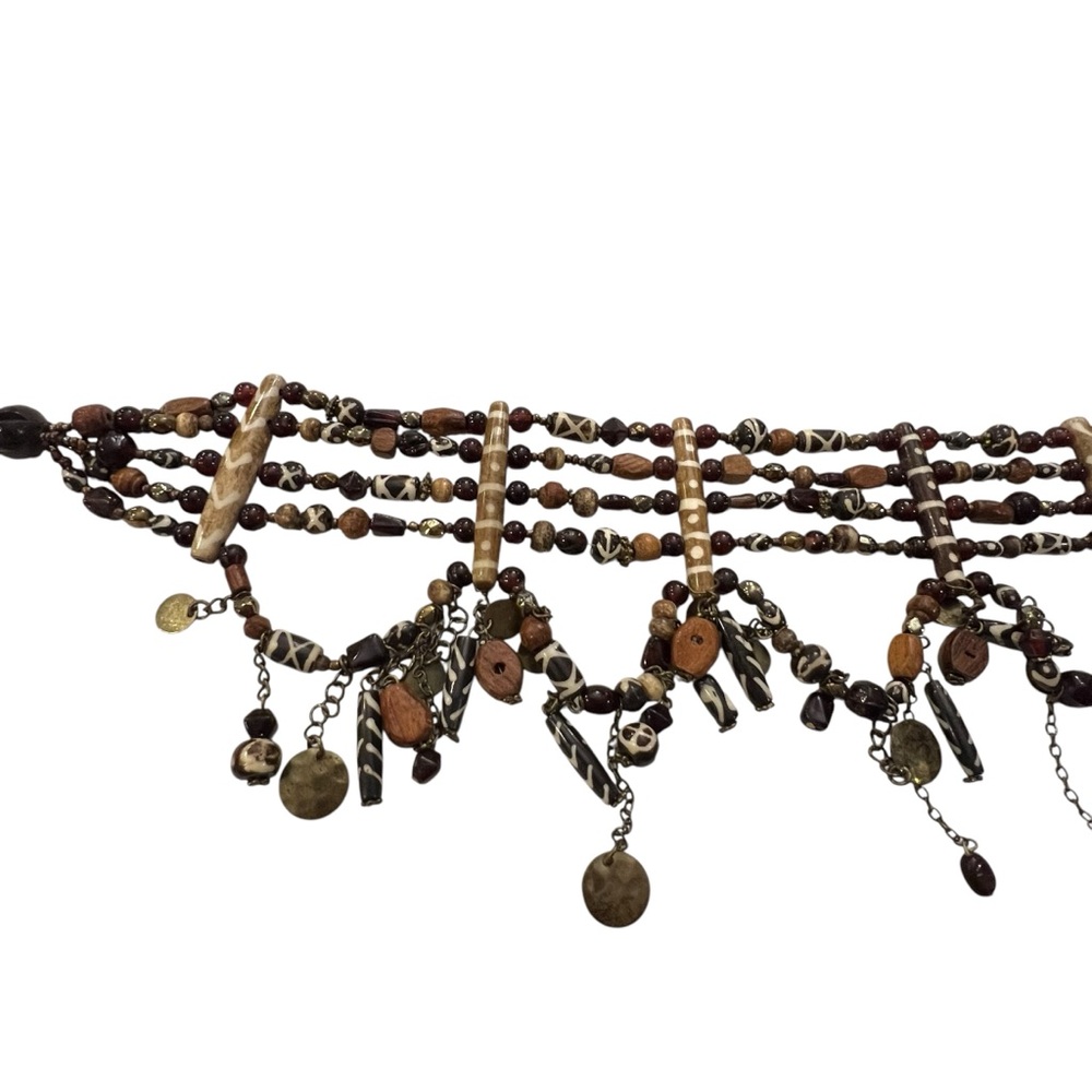 Chico's BROKEN Beaded Multi Layer Belt Crafting Repurpose Boho Art Decor‎